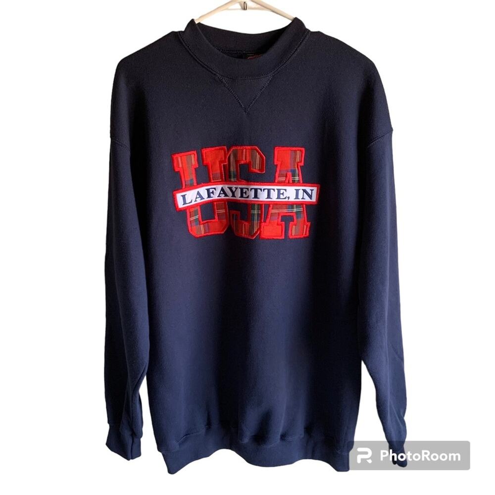 TSI Heavyweight Vintage Lafayette, IN Crewneck Sweatshirt Size L Made in USA